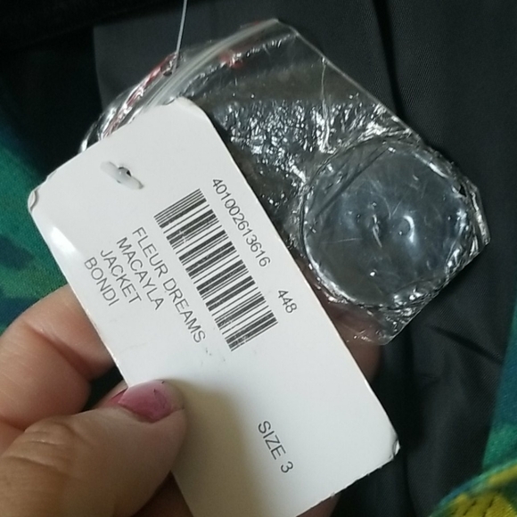 Chico's fleur dreams tropical blazer size 3 NWT XL - Picture 3 of 6